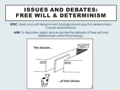 AQA A-Level Psychology Issues and Debates – Freewill and Determinism ...