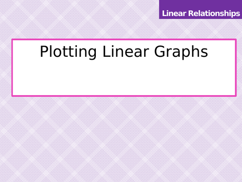 Plotting Linear Graphs PowerPoint | Teaching Resources