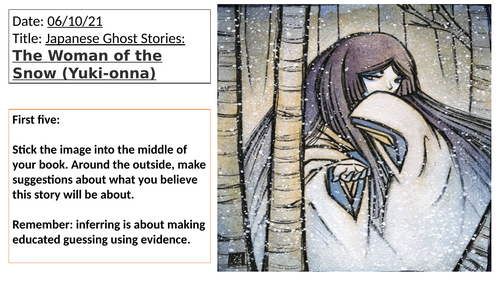 Halloween lesson: Japanese Ghost story. AQA Language Paper 1 style ...