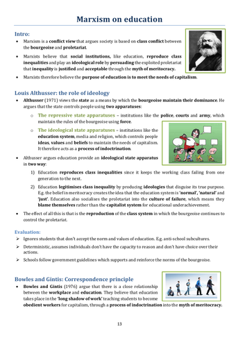 Marxist perspective on education | Teaching Resources
