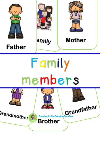 My family flashcards | Teaching Resources