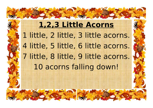 Little acorns song