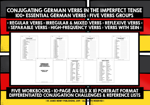 GERMAN IMPERFECT TENSE WORKSHEETS | Teaching Resources