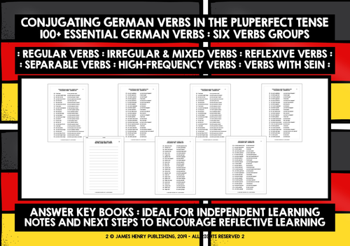 GERMAN PLUPERFECT TENSE WORKSHEETS | Teaching Resources