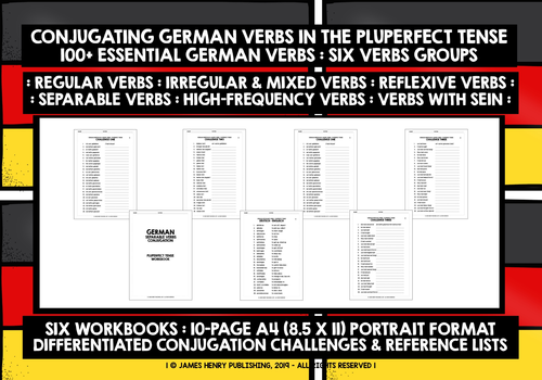 GERMAN PLUPERFECT TENSE WORKSHEETS | Teaching Resources