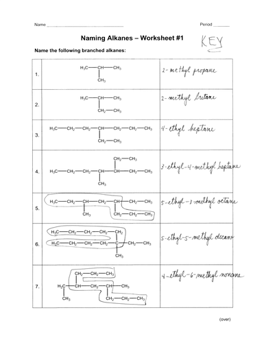 OCR 4.1.1 Naming Organic Compounds Pt. 1 | Teaching Resources