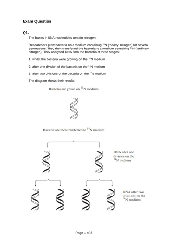 AQA A level Biology - Biological molecules 10 | Teaching Resources
