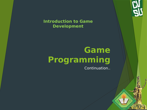 Introduction to Game Development | Teaching Resources
