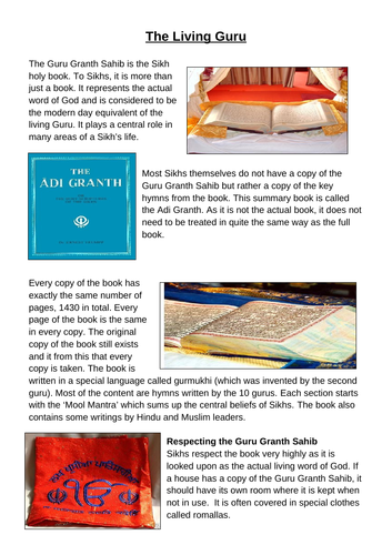 KS3 R.E holy books / sacred texts info sheets | Teaching Resources