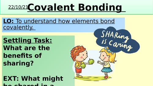 Covalent Bonding Lesson Ks4gcse Aqa Edexcel Teaching Resources 