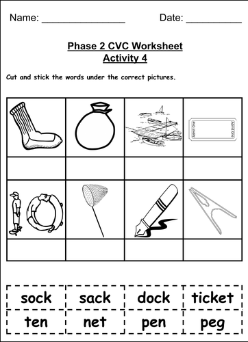 Phase 2 - CVC Word Activity | Teaching Resources