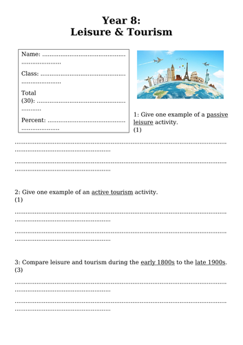 tourism geography ks3