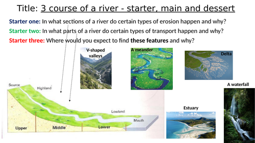 Upper, middle and lower course of a river | Teaching Resources