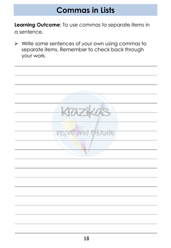 Functional Skills English - Entry Level 3 - Punctuation - Commas ...