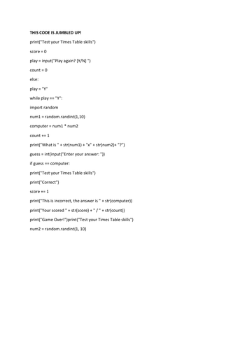 Python Core Skills for Year 8 | Teaching Resources