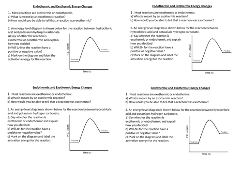 AQA GCSE 9-1 Chemistry Unit 5 Energy Changes 5.1 Exothermic and ...