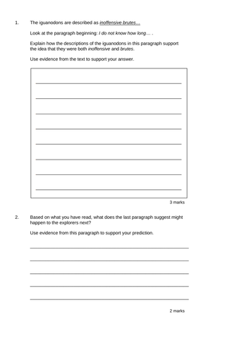 Reading Comprehension LIRA - 3 mark style questions - Inference Grids ...