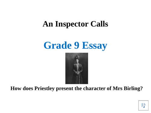 an inspector calls mrs birling essay grade 9