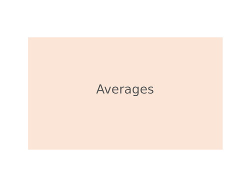 GCSE Maths Skills for Science: Averages - FULL LESSON