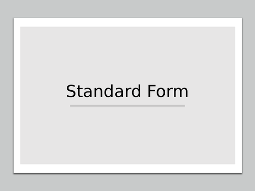 GCSE Maths Skills for Science: Standard form - FULL LESSON