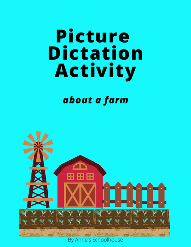 Picture Dictation about a farm/Listening/Speaking/Dictation