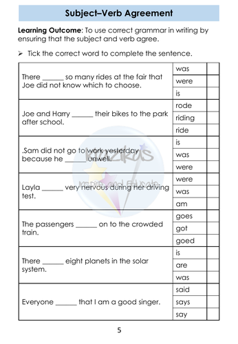 Functional Skills English - Entry Level 3 - Writing - Grammar - Subject 