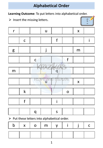 Functional Skills English - Entry Level 3 - Alphabetical Order Workbook ...