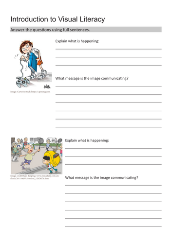 visual literacy activities teaching resources