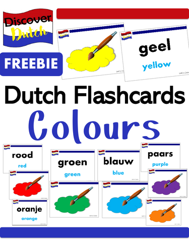 Dutch / English Flashcards - Colours - FREE Picture cards | Teaching ...