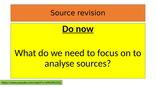 Sources practice for Year 7