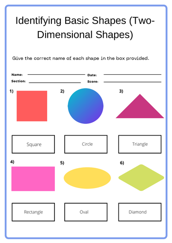 FREE Year One Geometry Worksheets | Teaching Resources