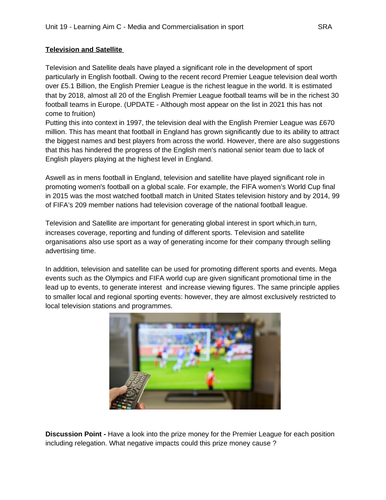 Unit 19 - Development and Provision of Sport - Learning Aim C ...