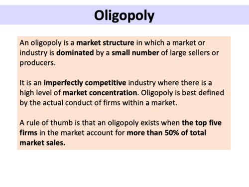 economics oligopoly essay