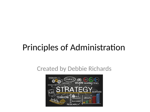 principles of administration assignment