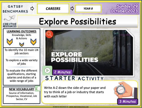 EXPLORE YOUR CAREER POSSIBILITIES visual data 5