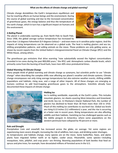 global warming short essay pdf