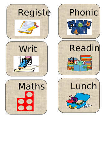 Visual timetable | Teaching Resources