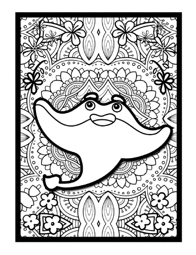 Stingrays Mindfulness Mandala Colouring Pages, Animals Printable ...