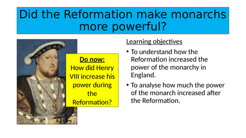 How much did the Reformation change the power of the Church in England?