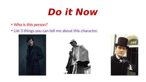 Introduction to Sherlock Holmes | Teaching Resources