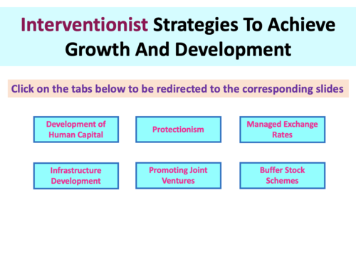 Strategies Influencing Growth and Development - A Level Economics ...