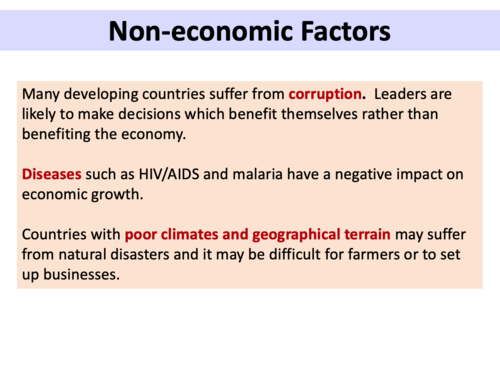 Factors Influencing Growth and Development - A Level Economics ...