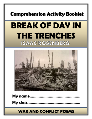 Break of Day in the Trenches - Isaac Rosenberg - Comprehension Activities Booklet!