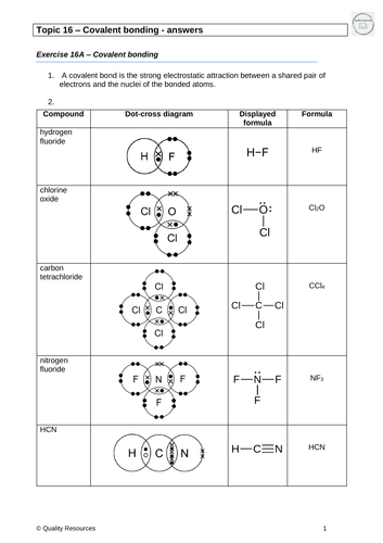 Covalent bonding OCR AS Chemistry | Teaching Resources