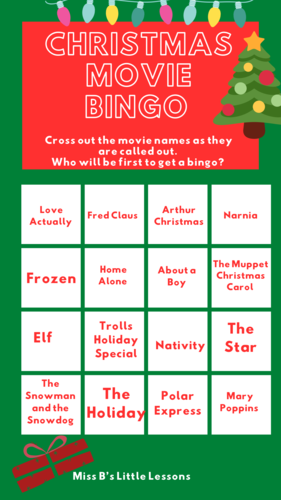 Christmas Movie Bingo - KS2 | Teaching Resources