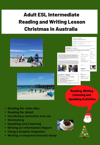 Adult intermediate esl reading and writing lesson information report teaching resources