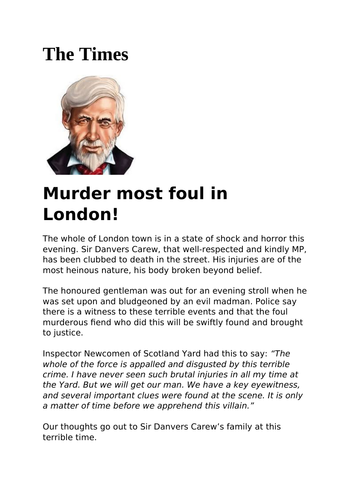 The Diary of Mr Utterson - KS3 scheme exploring Jekyll & Hyde ...