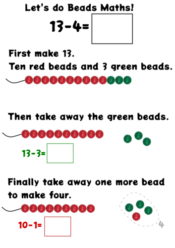 Make a 10 to subtract - beads activity | Teaching Resources