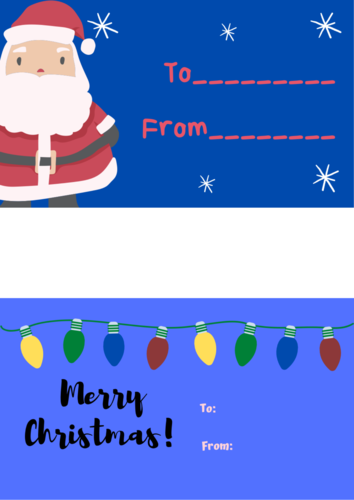 Christmas Gift Tags | Teaching Resources