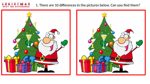 spot the difference printable with answers